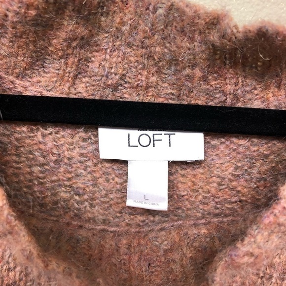 Loft Mohair / Wool Blend Short Sleeve Sweater - Size: L - Picture 2 of 3